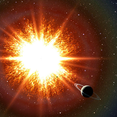 Rappresentazione artistica di una supernova Rappresentazione artistica di una supernova