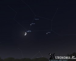 Congiunzione Luna - Saturno Congiunzione Luna - Saturno, giorno 25 ore 21:30