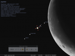 la Luna si avvicina minacciosa a Giove