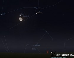Congiunzione Luna - Giove, giorno 5 ore 23:00 Congiunzione Luna - Giove, giorno 5 ore 23:00