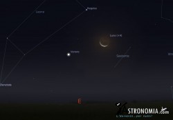 Congiunzione Luna - Venere, giorno 12 ore 5:00 Congiunzione Luna - Venere, giorno 12 ore 5:00