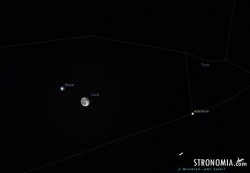 Congiunzione Luna - Giove, giorno 2 ore 1:00 Congiunzione Luna - Giove, giorno 2 ore 1:00