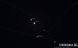Congiunzione Luna - Giove, giorno 29 ore 00:30 Congiunzione Luna - Giove, giorno 29 ore 00:30