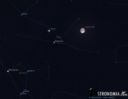Congiunzione Luna - Pleiadi, giorno 27 ore 23:30 Congiunzione Luna - Pleiadi, giorno 27 ore 23:30