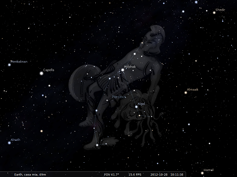 Perseo secondo Stellarium