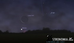 Congiunzione Luna - Venere, giorno 10 ore 6:30 Congiunzione Luna - Venere, giorno 10 ore 6:30