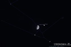 Congiunzione Luna - Giove, giorno 18 ore 19 Congiunzione Luna - Giove, giorno 18 ore 19