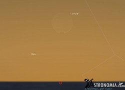 Congiunzione Luna - Marte, giorno 12 ore 18 Congiunzione Luna - Marte, giorno 12 ore 18