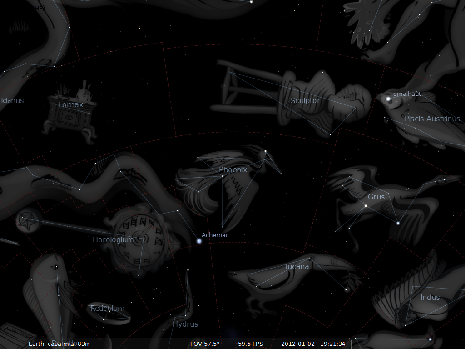 la Fenice secondo Stellarium