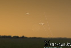 Congiunzione Luna - Giove, giorno 7 ore 05:00