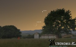 Congiunzione Luna - Venere, giorno 10 ore 21 Congiunzione Luna - Venere, giorno 10 ore 21