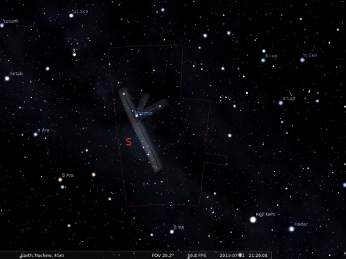 la Norma secondo Stellarium