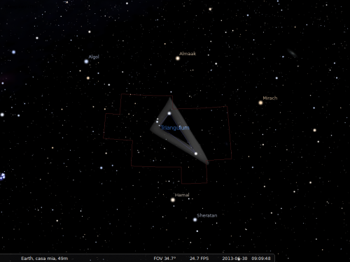 il Triangolo secondo Stellarium