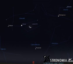Congiunzione Luna - Giove, giorno 28 ore 3:00 Congiunzione Luna - Giove, giorno 28 ore 3:00