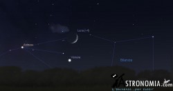 Congiunzione Luna - Venere, giorno 8 ore 19:30