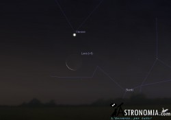 Congiunzione Luna - Venere, giorno 29 ore 6:30