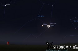 Congiunzione Luna - Marte, giorno 18 ore 22 Congiunzione Luna - Marte, giorno 18 ore 22