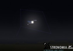 Congiunzione Luna - Saturno, giorno 21 ore 1 Congiunzione Luna - Saturno, giorno 21 ore 1