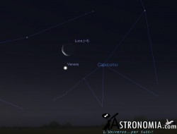 Congiunzione Luna - Venere, giorno 27, ore 5 Congiunzione Luna - Venere, giorno 27, ore 5