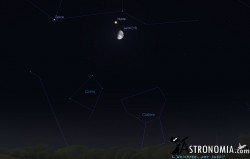 Congiunzione Luna - Marte, giorno 7 ore 23 Congiunzione Luna - Marte, giorno 7 ore 23