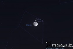 Congiunzione Luna - Saturno, giorno 10 ore 21:30
