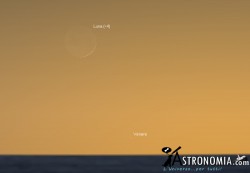 Congiunzione Luna - Venere, giorno 25 ore 19:30