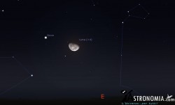 Congiunzione Luna - Giove, giorno 12 ore 22:30
