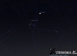 Congiunzione Luna - Venere giorno 21 ore 21