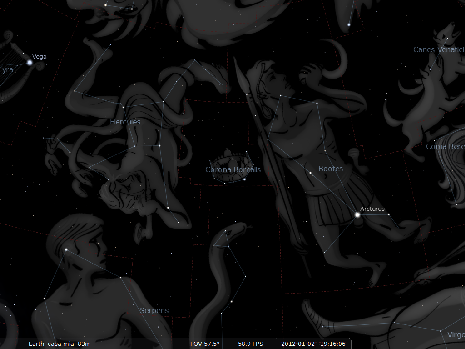 la Corona Boreale secondo Stellarium