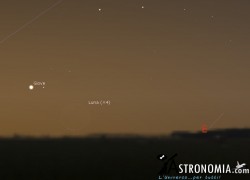 Congiunzione Luna - Giove, giorno 12 ore 6