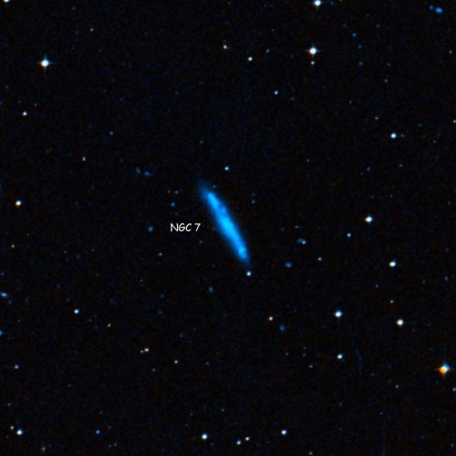 una delle prima galassie del catalogo, la NGC 7