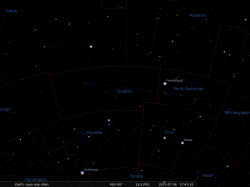 la costellazione dello Scultore da Stellarium