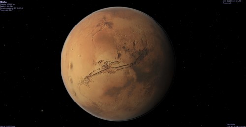 Marte ripreso dall'orbita