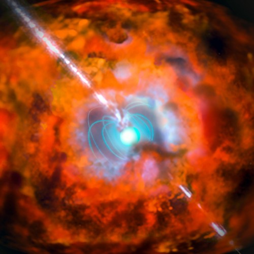 Illustrazione del concetto di ipernova, una super esplosione stellare circa 10 volte superiore a quella di una supernova ordinaria. Credit: ESO