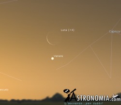 Congiunzione Luna - Venere, giorno 7 ore 6