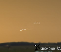 Congiunzione Luna - Venere, giorno 6 ore 6:30