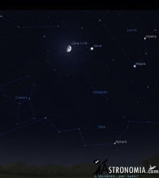 Congiunzione Luna - Giove, giorno 22:30