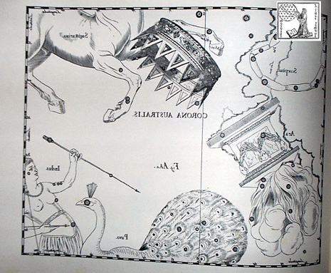 la Corona Australe secondo Hevelius
