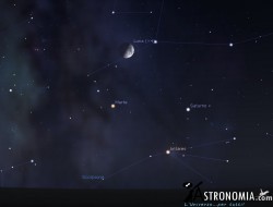 Congiunzione Luna - Marte, giorno 9 ore 22