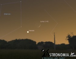 Congiunzione Luna - Venere, giorno 3 ore 19