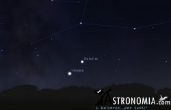 Congiunzione Venere - Saturno, giorno 30 ore 18