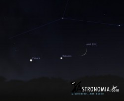 Congiunzione Luna - Saturno - Venere, giorno 2 ore 18