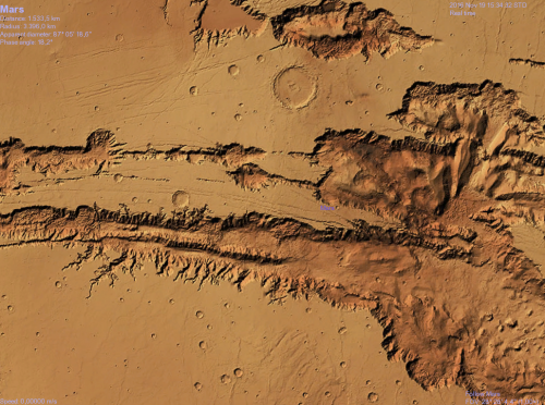 foto della parte centrale della Valles Marineris fatta con Celestia)