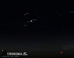 Congiunzione Luna - Venere, giorno 31 ore 19:30