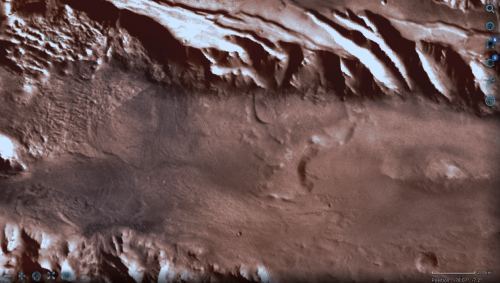la mappa della zona tratta dal sito della NASA
