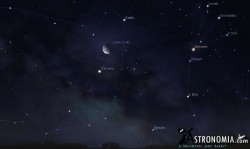 Congiunzione Luna - Saturno, giorno 20 ore 3