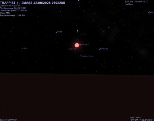 trappist-1 vista da h
