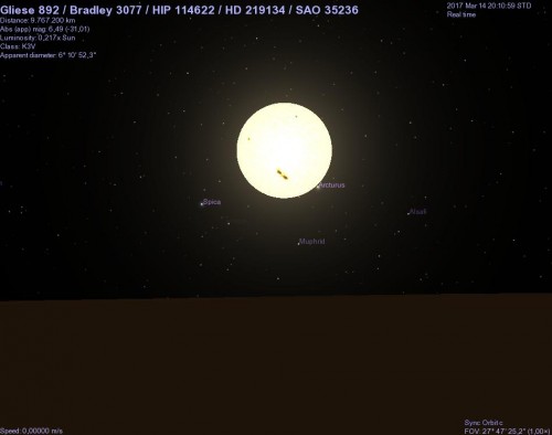 hd 219134 vista dal pianeta c