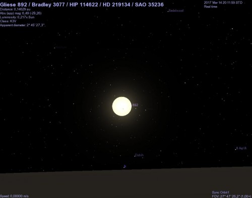 hd 219134 vista dal pianeta f