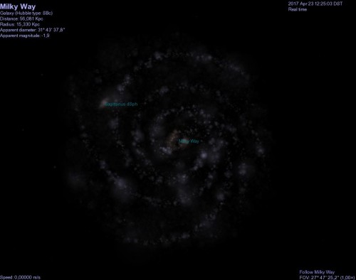 il modello della $Via Lattea$ di Celestia